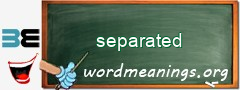 WordMeaning blackboard for separated